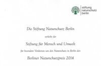 Berliner Naturschutzpreis