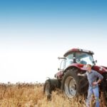 Landwirt auf Feld