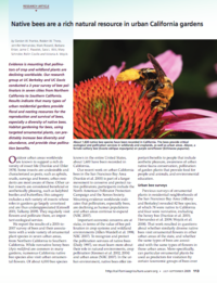 Research Article, Naive bees ..., erschienen in California Agriculture, 2009