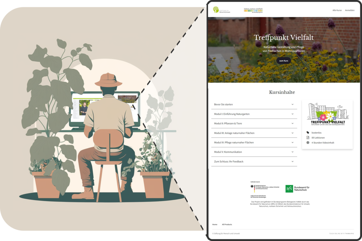 Online-Lernplattform für naturnahes Grün
