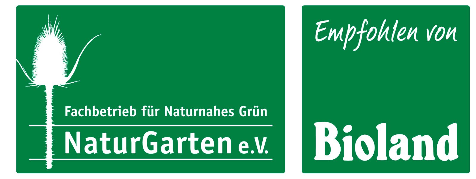Logo „Fachbetrieb für Naturnahes Grün – empfoh­len von Bioland“